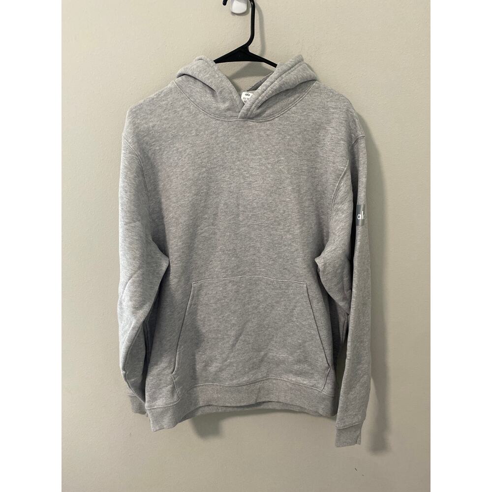 New Alo Yoga Renown Hoodie, Heather Grey Size XS